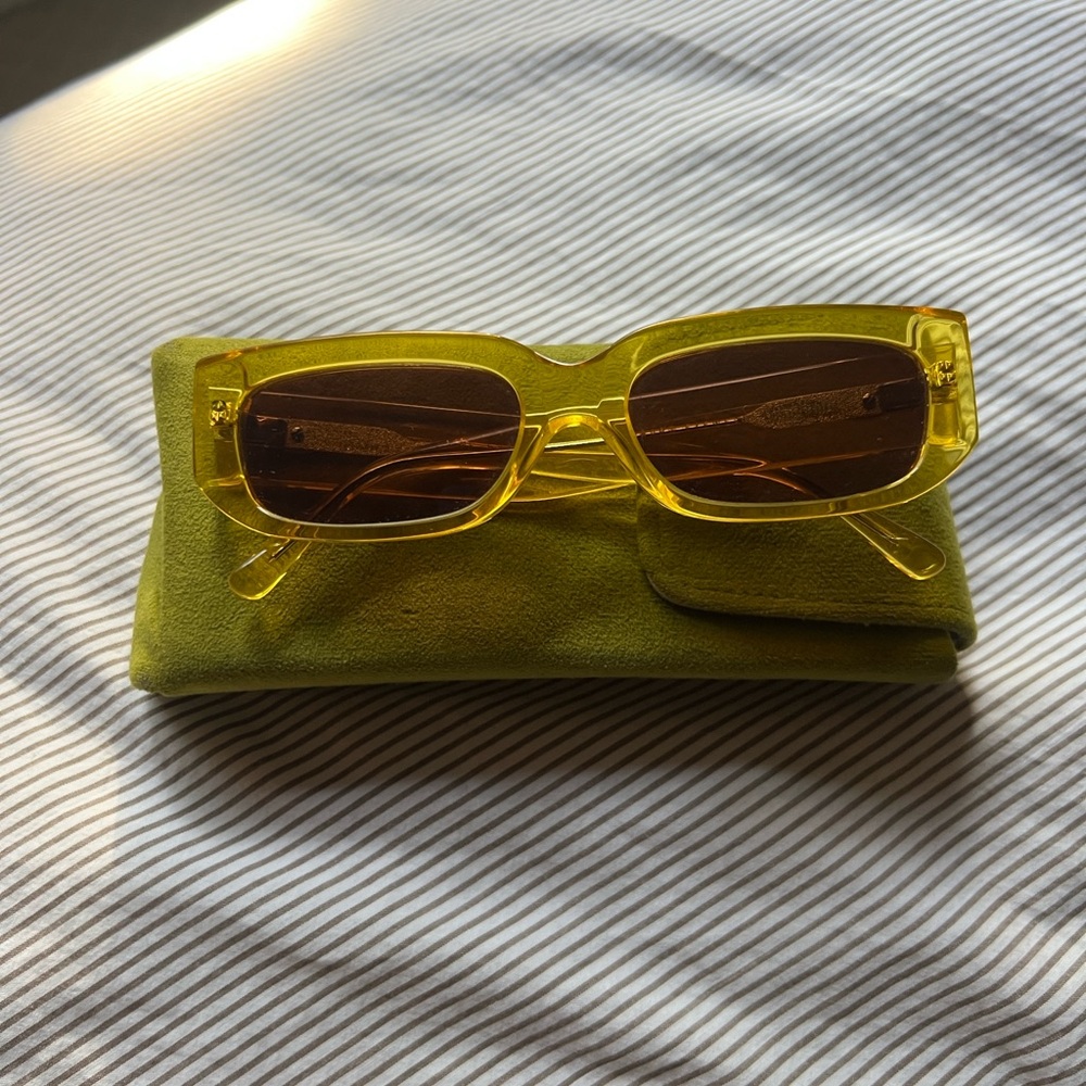 CRAP Eyewear Yellow Sunglasses with Case